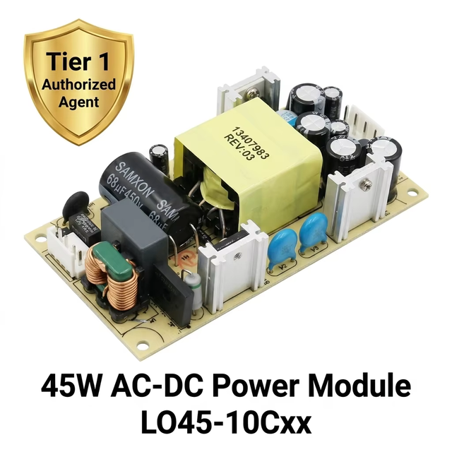Mornsun LO45-10C050512-20 40.5W Triple Output 5V/12V Open Frame Power Supply 85-264VAC 78% Efficiency PCB PSU for Office