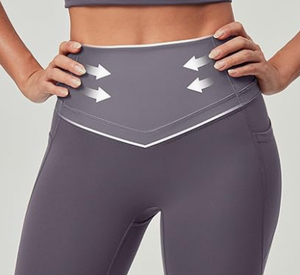 HAWK SPORTS INDUSTRIES Leggings sans couture taille haute en Spandex pour femmes, longueur intégrale, couleur unie, avec poches, extensibles, respirants, sportifs - Product Image 5