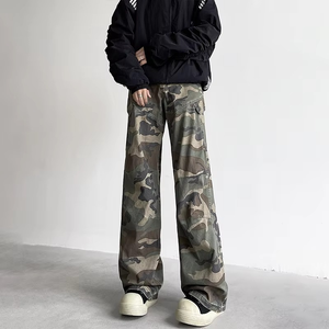 Premium Quality Baggy Men Hip Hop Heavyweight Athletic Mid Waist Unisex Eco-Friendly Canvas <b>Drawstring</b> Closure Comfortable - Product Image 3