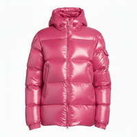 Blouson matelassé à capuche orange pour homme, coupe-vent, rembourré de duvet, fermeture éclair, couleur unie, manteau d'hiver décontracté, longueur standard