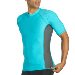 เสื้อแรชการ์ดกันรังสียูวีสำหรับผู้ชายสำหรับเล่นเซิร์ฟ ดีไซน์ใหม่ ขายดีที่สุด ผลิตตามสั่ง ราคาโรงงาน OEM สินค้าขายดี - Product Image 3