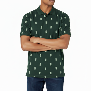 Camiseta Polo con Estampado de Piña, Sublimada, Fruta Tropical, Informal para Hombre, con Cuello, Transpirable, Manga Corta, para Vacaciones de Verano - Product Image 5