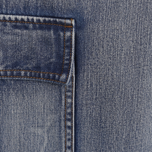 Pantalon cargo en denim décontracté pour homme, coupe droite, 77% coton, 22% Tencel Lyocell, 1% élasthanne, écologique, lavage enzymatique, extensible, plissé - Product Image 5