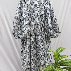 Beautiful floral Cotton Block Printed dress Dress For Casual wear Hand Block Printed Dress - Product Image 2