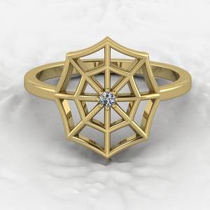 Bague tendance en argent 925 plaqué or vermeil, motif toile d'araignée, sertie de zircons cubiques, pour femme, bijou de mariage de créateur, cadeau idéal, best-seller - Product Image 6