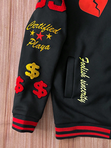 Chaqueta de Cuero Bordada Personalizada para Hombre, Chaqueta Bomber de Estilo Urbano, Diseño OEM de Marca Privada, Proveedor de Chaquetas de Cuero Genuino - Product Image 4