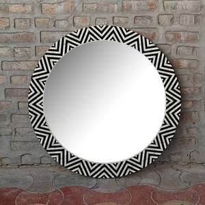 Elegant Handmade Bone Inlay Resin <b>Mirror</b> <b>Frame</b> Designed With Traditional Motifs For Premium Interior Decoration Spaces - Product Image 2