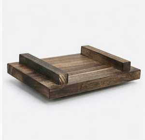 Wood Soap Tray Riser Pedestal Rectangular Wooden Soap Holder Rustic Bathroom <b>Sink</b> Organizer - Product Image 2