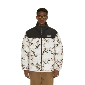 Manteau d'hiver matelassé à col montant avec logo personnalisé imprimé sur toute la surface, sans capuche, OEM ODM, broderie, streetwear, unisexe, chaud pour enfants - Product Image 2