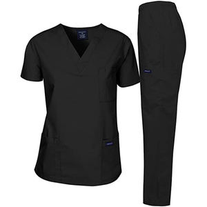 Hot-Sale Anti Wrinkle Washable Denim Fabric Cotton Blend Unisex Nurse <b>Scrubs</b> Hospital Uniform Sets Medical <b>Scrubs</b> In-Stock Sets - Product Image 6