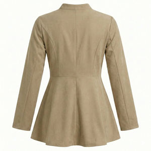 Blouse médicale élégante pour femme, à fermeture éclair, vente en gros, uniforme d'infirmière personnalisé, vêtements cliniques respirants, blouses de travail - Product Image 3