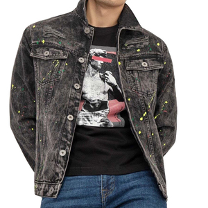 Chaqueta de invierno de mezclilla de algodón de alta calidad para hombre, ropa masculina, chaquetas de mezclilla teñidas lisas para hombre - Product Image 1