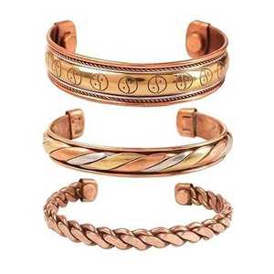 RR ENTERPRISES Brazalete Unisex Elegante Hecho a Mano en Cobre y Latón, Joyería de Moda de Primera Calidad, Accesorios de Joyería de la India - Product Image 1