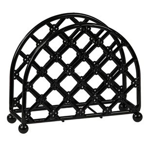 Marchandises en gros en fer forgé noir Table à manger sur pied Porte-mouchoirs Porte-serviettes moderne Distributeur de mouchoirs Organisateur - Product Image 1