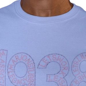 Women's Light Blue Crew Neck <b>T</b> <b>Shirt</b> with Embroidered 1938 Graphic Short Sleeve Casual Cotton Tee Stylish Everyday Vintage - Product Image 2
