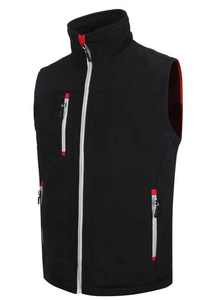 Mens Softshell Stand Collar <b>Vest</b> Warm Wool Blend Lightweight Windproof Sleeveless Formal Casual Outdoor Winter Jacket - Product Image 4