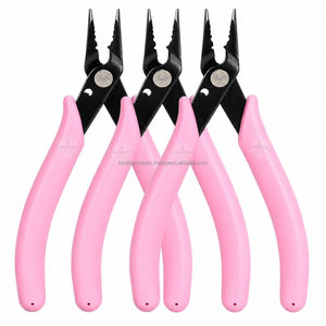 Pro Gold Tip Stainless Steel Black Handle Xurom Tweezers Nose <b>Pliers</b> Precision Fine Holding Tool Light Weight Smooth Jewelry - Product Image 6