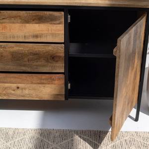 Aparador Industrial Vandana Pebble Stellar con 3 Cajones y 2 Puertas para Almacenamiento y Decoración Moderna del Hogar - Product Image 6