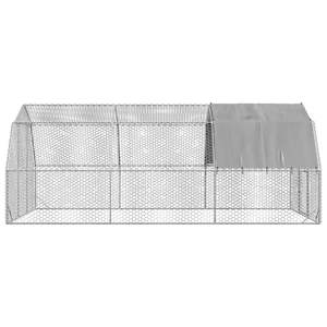 Corral Grande y Resistente para Pollos, de Acero Galvanizado Plateado, Producto Agrícola - Product Image 4