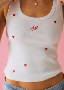 Black <b>Dog</b> With Red Collar Embroidery White Ribbed Cotton Tank Top Women Summer Crew Neck Sleeveless Vest Streetwear Apparel - Product Image 3