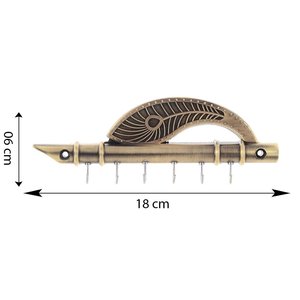 JaipurCrafts <b>Iron</b> Lord Krishna Flute and Peacock Quills Office Organizer Wall Mounted Clothing 18.5 X <b>6</b> Cm - Product Image 4