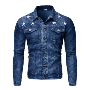 Saleh Enterprises Casual Men Regular Fit <b>Denim</b> Jacket Stone Wash Embroidered Y2K Urban Fashion Trucker <b>Coat</b> Outerwear Wholesale - Product Image 6
