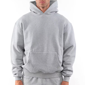 Sweat à capuche oversize en molleton épais 100 % coton pour homme, de haute qualité, personnalisable avec logo, style streetwear - Product Image 6