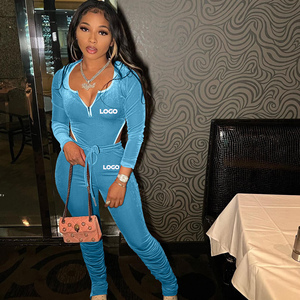 Conjuntos de Otoño Invierno de Alta Calidad, Nueva Moda Sexy, Ropa con Capucha de Terciopelo, Pantalones de Felpa, Conjunto de Dos Piezas de Terciopelo, Trajes de Mujer - Product Image 3