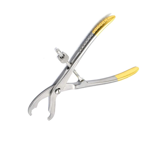 Pince à os orthopédique sur mesure de qualité supérieure, à auto-centrage, en acier allemand, demi-or, 18 cm - Product Image 3