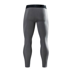 Leggings de compression intégrale pour hommes, motif géométrique gris, taille élastique, matière Spandex, séchage rapide, impression par sublimation 180g - Product Image 4