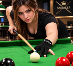 Gant de billard OEM Handsche Industries, demi-doigts, en polyester, pour droitier, 3 doigts pour joueur droitier - Product Image 5