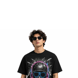 T-shirt en coton imprimé tendance, style vintage, manches courtes, effet délavé, imprimé graphique, unisexe, confortable à porter - Product Image 6