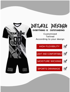 ชุดเสื้อยืดคอวีและกางเกงขาสั้นเทนนิส TRIBON SPORTS แบบสั่งทำพิเศษ พิมพ์ลายแบบ Sublimation ระบายเหงื่อได้ดี ระบายอากาศได้ดี ลายพิมพ์ 3 มิติ เอวยางยืด - Product Image 1