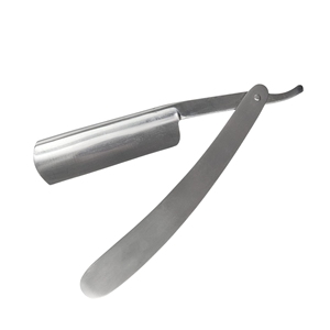 Navaja de Afeitar Recta Desechable de Alta Calidad con Mango y Cuchilla de Acero Inoxidable, Herramienta de Afeitado Profesional para Cuerpo y Rostro - Product Image 1