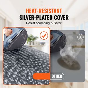 Mini Asse da Stiro da Tavolo 23,4 x 14,4 Pollici con Rivestimento in Cotone 100% Resistente al Calore, Asse da Stiro Compatta Misura 7 - Product Image 3