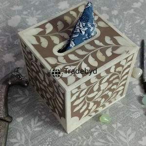 Caja y Portapañuelos Decorativa Ecológica con Incrustaciones de Hueso, Elegante Decoración Premium Hecha a Mano para el Hogar, Tradebyd - Product Image 6