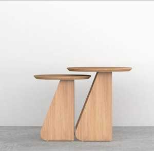 Mesa auxiliar de madera maciza Art Deco moderna, mesa de centro pequeña Simple para sala de estar, comedor, mesas laterales de madera hechas a mano para Diwali - Product Image 2