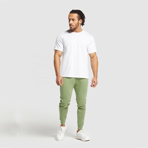 Fabricantes Custom Streetwear Pantalones de algodón Hombres Pantalones pitillo Rhinestone Pantalones de chándal, Hombre Pantalón Bordado Personalizado Pantalones de chándal - Product Image 1