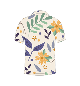 Polo Floral Botánico para Hombre, Personalizado con Estampado Completo, Manga Corta, Informal, para Golf - Product Image 2