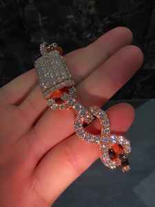 Pulsera de Plata de Ley 925 de Alta Calidad con Moissanita y Diamantes, Diseño de Trébol, Clásica y Exquisita, con Engaste de Bisel, Amuleto de la Suerte Unisex - Product Image 3