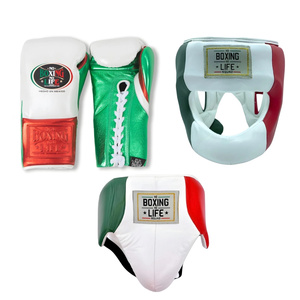 Precio al por mayor RTS, conjunto de boxeo de alta calidad hecho a medida, No Boxing No Life, conjunto de entrenamiento y sparring de cuero vacuno AS-SP-909 - Product Image 1