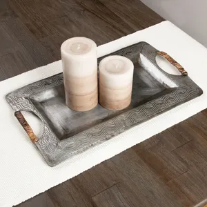 Modern Handmade <b>Centrepiece</b> Tray for Elegant <b>Dining</b> Room <b>Table</b> Decoration Projects Premium Export Quality Decorative Metal Tray - Product Image 4