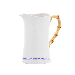 Pichet personnalisé avec logo, couleur blanche, finition dorée, poignée de qualité supérieure, vaisselle décorative pour la maison - Product Image 4