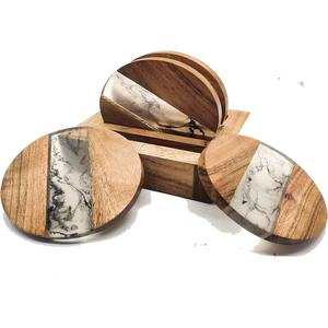 High Standard Quality Free Use Wood Resin Coasters Shape 10mm Thickness Classic Design 300mm Diameter Customized Colors Logo - Product Image 1