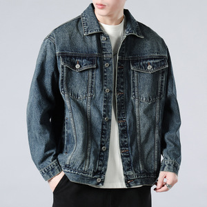 High Quality <b>Custom</b> <b>Denim</b> <b>Jacket</b> for Men Winter Sports Casual Jean with Down Fill Cotton Material OEM Service for Work - Product Image 3