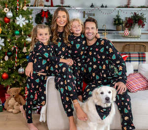 Wholesale <b>Womens</b> Christmas Tracksuit Set Print <b>Long</b> Sleeve <b>Top</b> Pants Cozy Winter Pajama Loungewear Winter Set Festive Family Set - Product Image 6