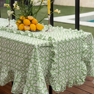 Indian Handmade Premium Quality Eco-friendly Floral Pattern Cotton <b>Table</b> <b>Cover</b> Modern Style for Wedding Use - Product Image 6