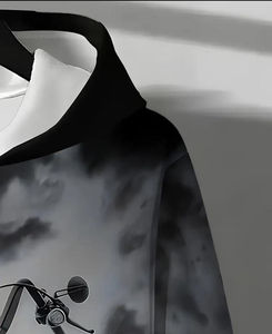 Sudadera con Capucha Personalizada con Estampado de Caballo, Unisex, Estilo Urbano, Informal, para Invierno, Talla Grande, OEM ODM, Mezcla de Algodón, 400g - Product Image 3