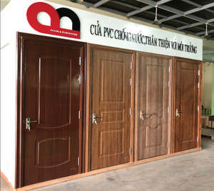 Puerta de Madera Impermeable para Interiores con Diseño Personalizado, Núcleo Hueco de WPC, Resistente al Fuego e Impermeable para Casa, Hotel, Apartamento - Product Image 3
