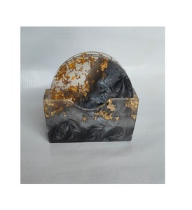 Sous-verre en résine pour vaisselle, 100% haute qualité, 2 couleurs combinées, style classique, fait main, sous-verre en résine polie, prix abordable - Product Image 2